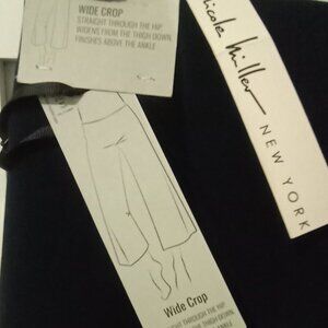 Nicole Miller New York Navy Wide Crop Dress Pants Sz 6